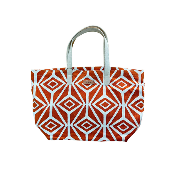 Edge of Wildness Tote - Orange Geometric