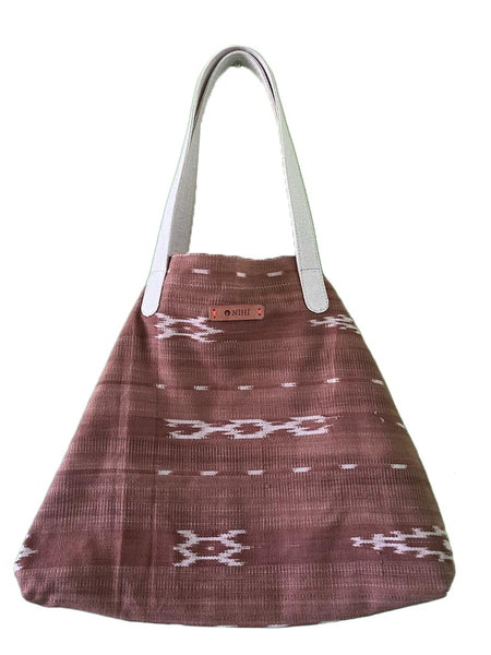 Sumba Ikat Triangle Tote in Tan