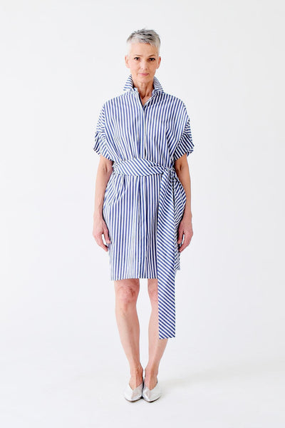 Bello Dress (Sky Blue Stripe)